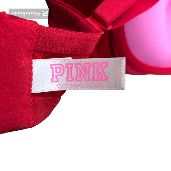 PINK Victoria's Secret  Everywhere Super Push Up Red Bra  36DD EUC - Picture 6 of 7
